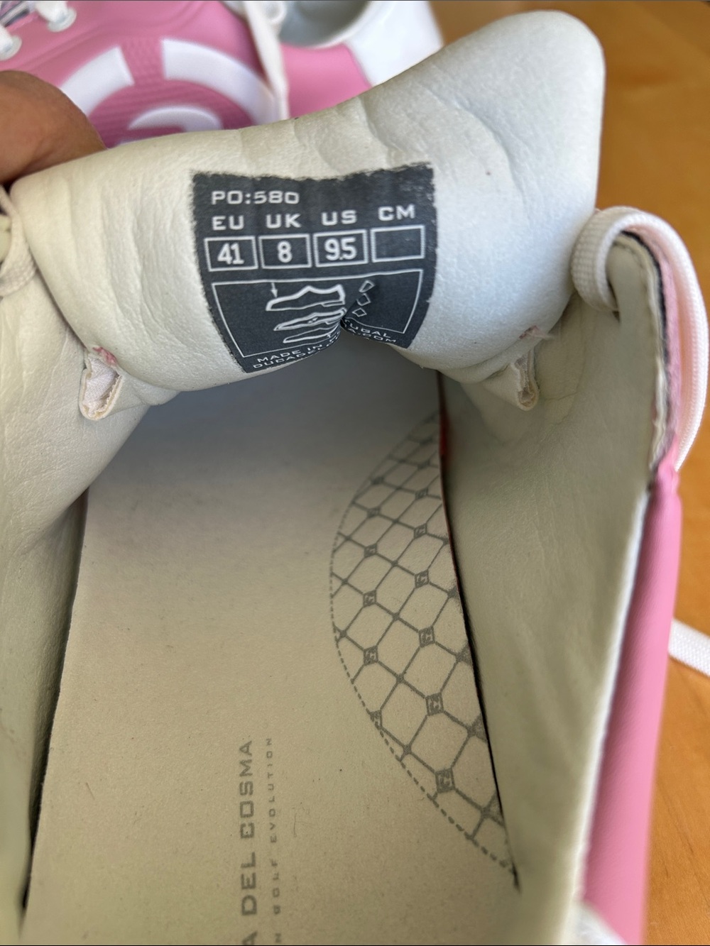Duca Del Cosma Queenscup Waterproof Golf Shoes Women’s Sz 9.5 NWT Pink & White - Picture 9 of 12